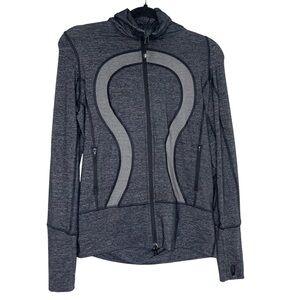Lululemon Athletica Stride Jacket Grey Long Sleeve Zip Up Grey Size 6